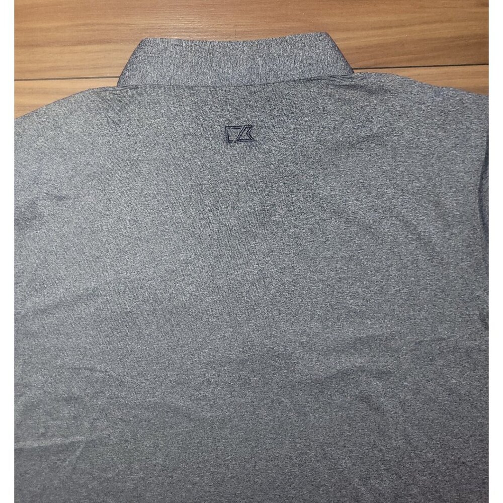 Cutter & Buck LMU Gray Polo Shirt Breathable DryTec 50UPF+ Men Size L NEW Loyola - Picture 6 of 6